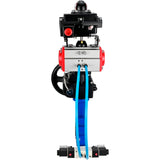 Vanne papillon d'eau Elephant WBV1631N-2W-Fb-H, matériau du corps - fonte QT450, matériau du disque - acier inoxydable AISI 304, joint - NBR, actionneur pneumatique PA-DA double action, 4V320-08 220V, BKV APL-410N EX, volant MON