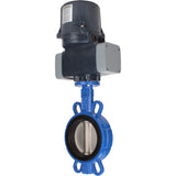 Butterfly valves for abrasive media Elephant WBV1632E-2W-Fb-H interflanged, body - cast iron QT450, disc - stainless steel 316L, seal - EPDM, with electric quarter turn actuator Elephant QTSA-N-EM-O0-220VAC