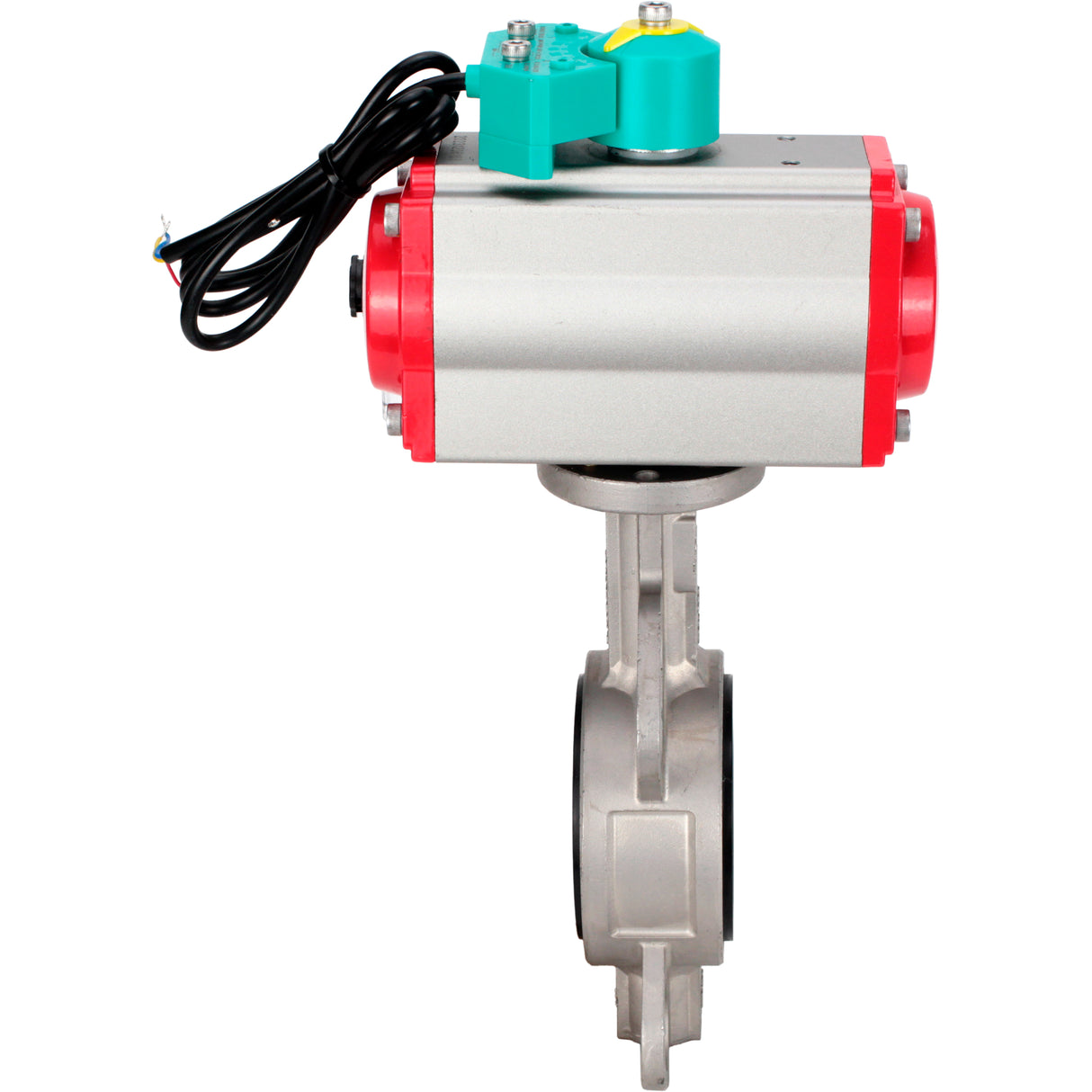 Disc rotary valves Elephant WBV3131E-2W-Fb-H DN50-250 16 bar body - 304 stainless steel, disc - 304 stainless steel, seal - EPDM, with pneumatic actuator PA-DA-XXX, pneumatic distributor 4M310-08 24V and ALS200D magnetic switch