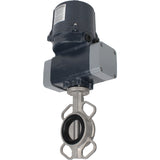 Butterfly valves Elephant WBV3131N-2W-Fb-H interflanged, body - stainless steel 304, disc - stainless steel 304, seal - NBR, with electric quarter turn actuator Elephant QTSA-N-EM-O0-220VAC
