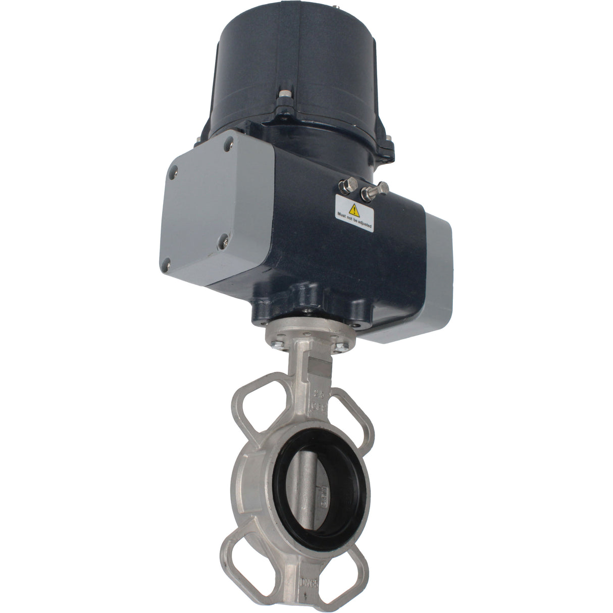 Butterfly valves Elephant WBV3131N-2W-Fb-H interflanged, body - stainless steel 304, disc - stainless steel 304, seal - NBR, with electric quarter turn actuator Elephant QTSA-N-EM-O0-220VAC