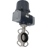 Butterfly valves Elephant WBV3131N-2W-Fb-H interflanged, body - stainless steel 304, disc - stainless steel 304, seal - NBR, with electric quarter turn actuator Elephant QTSA-N-EM-O0-220VAC