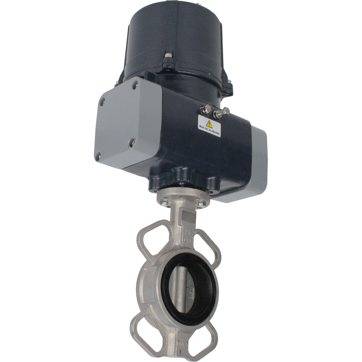 Butterfly valves Elephant WBV3131N-2W-Fb-H interflanged, body - stainless steel 304, disc - stainless steel 304, seal - NBR, with electric quarter turn actuator Elephant QTSA-N-EM-O0-220VAC