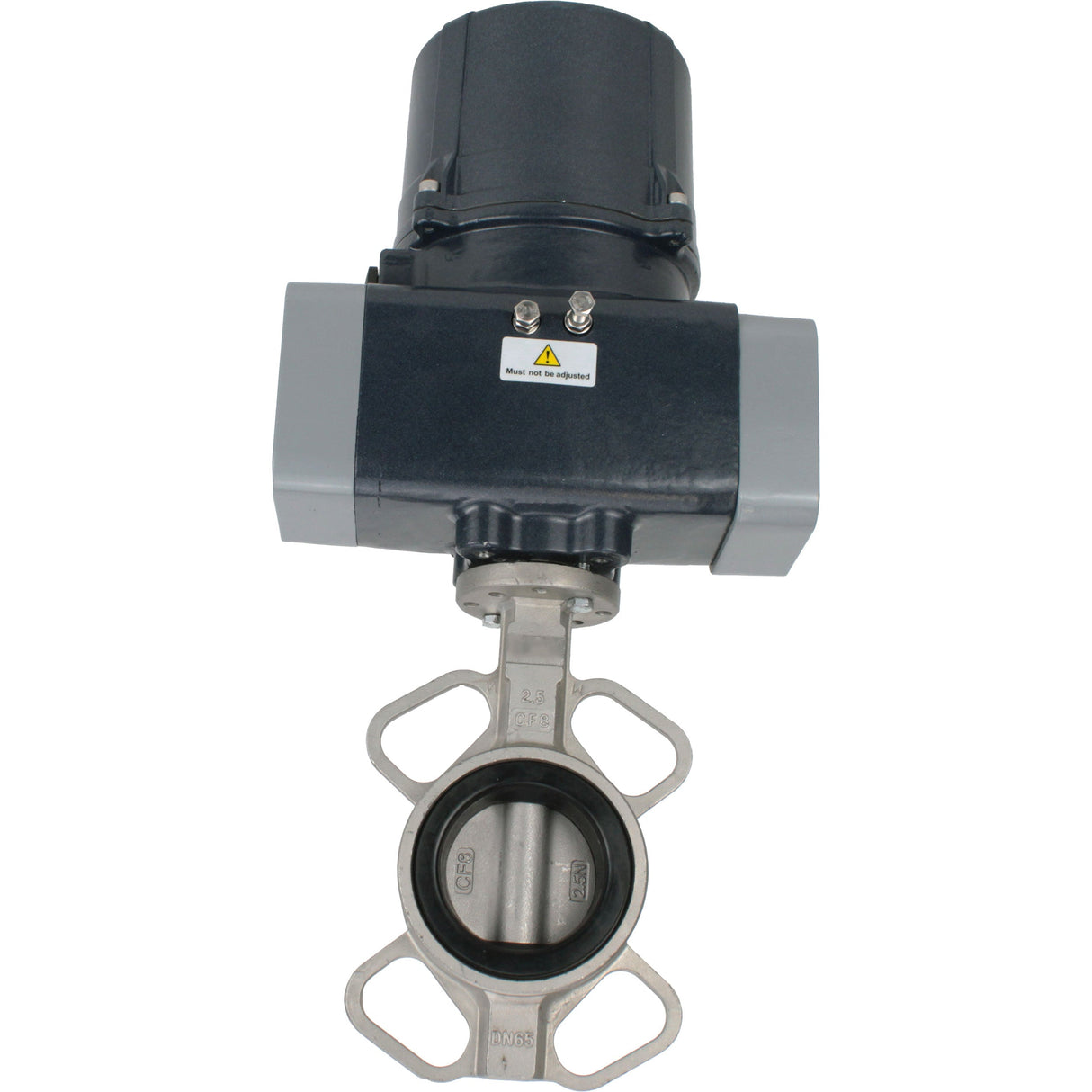 Butterfly valves Elephant WBV3131N-2W-Fb-H interflanged, body - stainless steel 304, disc - stainless steel 304, seal - NBR, with electric quarter turn actuator Elephant QTSA-N-EM-O0-220VAC