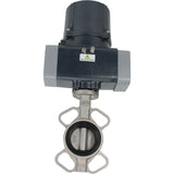 Butterfly valves Elephant WBV3131N-2W-Fb-H interflanged, body - stainless steel 304, disc - stainless steel 304, seal - NBR, with electric quarter turn actuator Elephant QTSA-N-EM-O0-220VAC