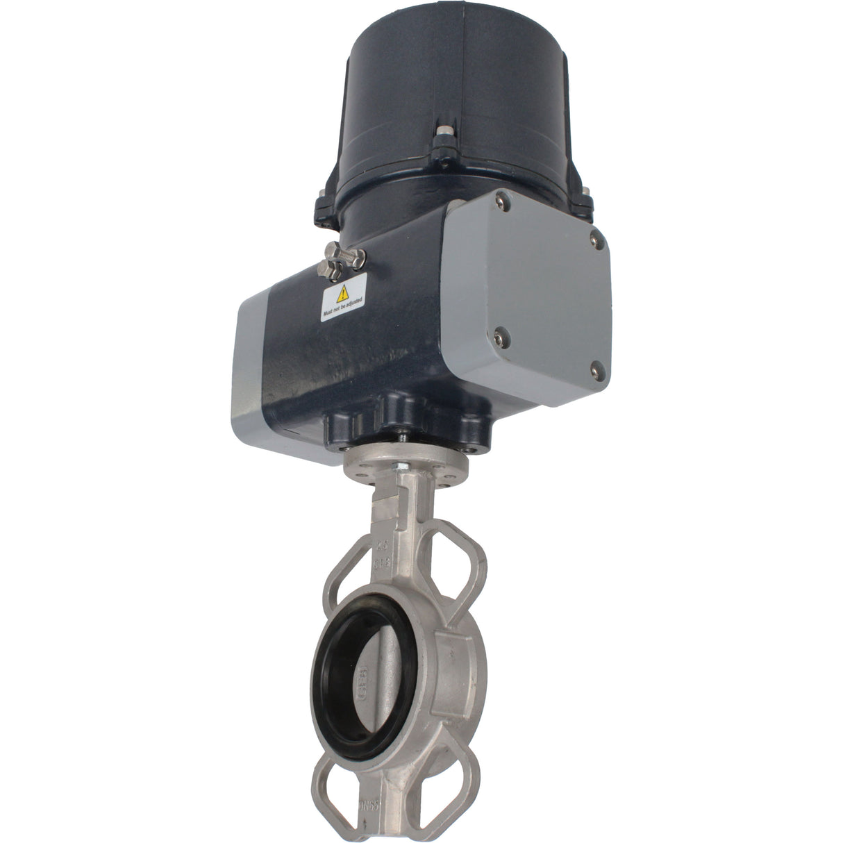 Butterfly valves Elephant WBV3131N-2W-Fb-H interflanged, body - stainless steel 304, disc - stainless steel 304, seal - NBR, with electric quarter turn actuator Elephant QTSA-N-EM-O0-220VAC