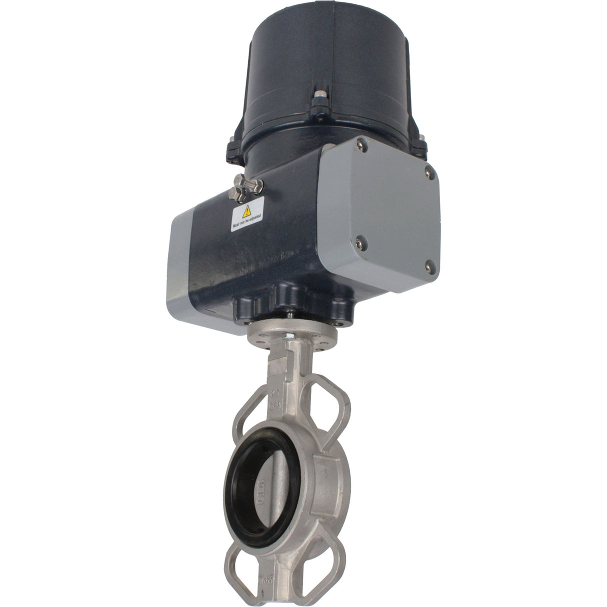 Butterfly valves Elephant WBV3131N-2W-Fb-H interflanged, body - stainless steel 304, disc - stainless steel 304, seal - NBR, with electric quarter turn actuator Elephant QTSA-N-EM-O0-220VAC