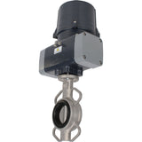 Butterfly valves Elephant WBV3131N-2W-Fb-H interflanged, body - stainless steel 304, disc - stainless steel 304, seal - NBR, with electric quarter turn actuator Elephant QTSA-N-EM-O0-220VAC