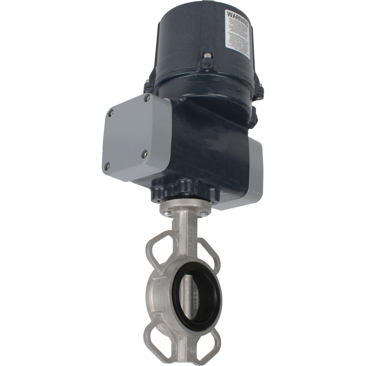 Butterfly valves Elephant WBV3131N-2W-Fb-H interflanged, body - stainless steel 304, disc - stainless steel 304, seal - NBR, with electric quarter turn actuator Elephant QTSA-N-EM-O0-220VAC