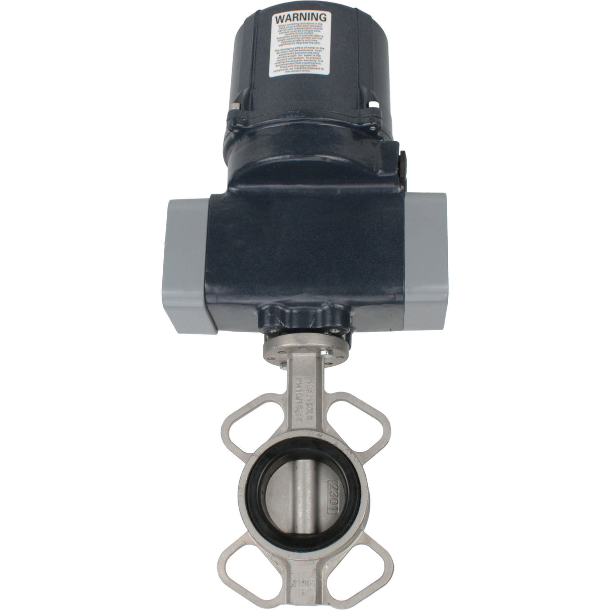 Butterfly valves Elephant WBV3131N-2W-Fb-H interflanged, body - stainless steel 304, disc - stainless steel 304, seal - NBR, with electric quarter turn actuator Elephant QTSA-N-EM-O0-220VAC