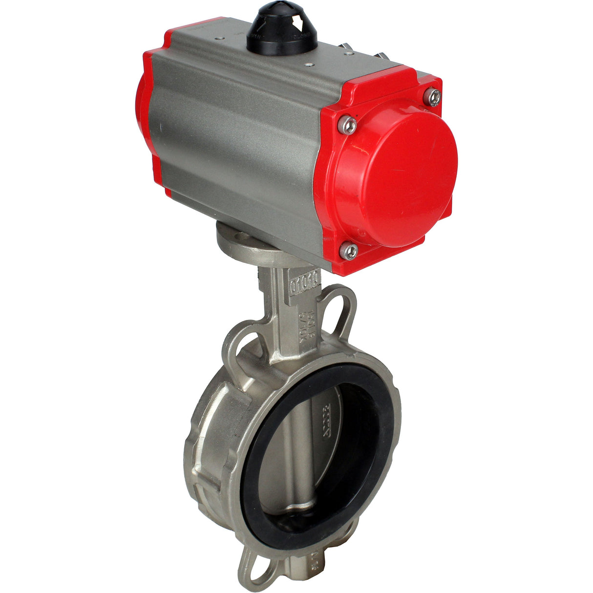 Vanne papillon d'eau Elephant WBV3131N-2W-Fb-H, matériau du corps - Acier inoxydable AISI 304, matériau du disque - Acier inoxydable AISI 304, joint - NBR, actionneur pneumatique PA-SA avec ressorts de rappel, 4M310-08 220V