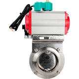 Disc rotary valves Elephant WBV3131E-2W-T-H DN15-100 10 bar threaded, food-grade stainless steel 304, seal - EPDM, with pneumatic actuator PA-DA-XXX, pneumatic distributor 4M310-08 24V and ALS200D magnetic switch