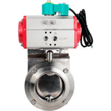 Disc rotary valves Elephant WBV3131E-2W-T-H DN15-100 10 bar threaded, food-grade stainless steel 304, seal - EPDM, with pneumatic drive PA-DA-XXX and ALS200D magnetic switch