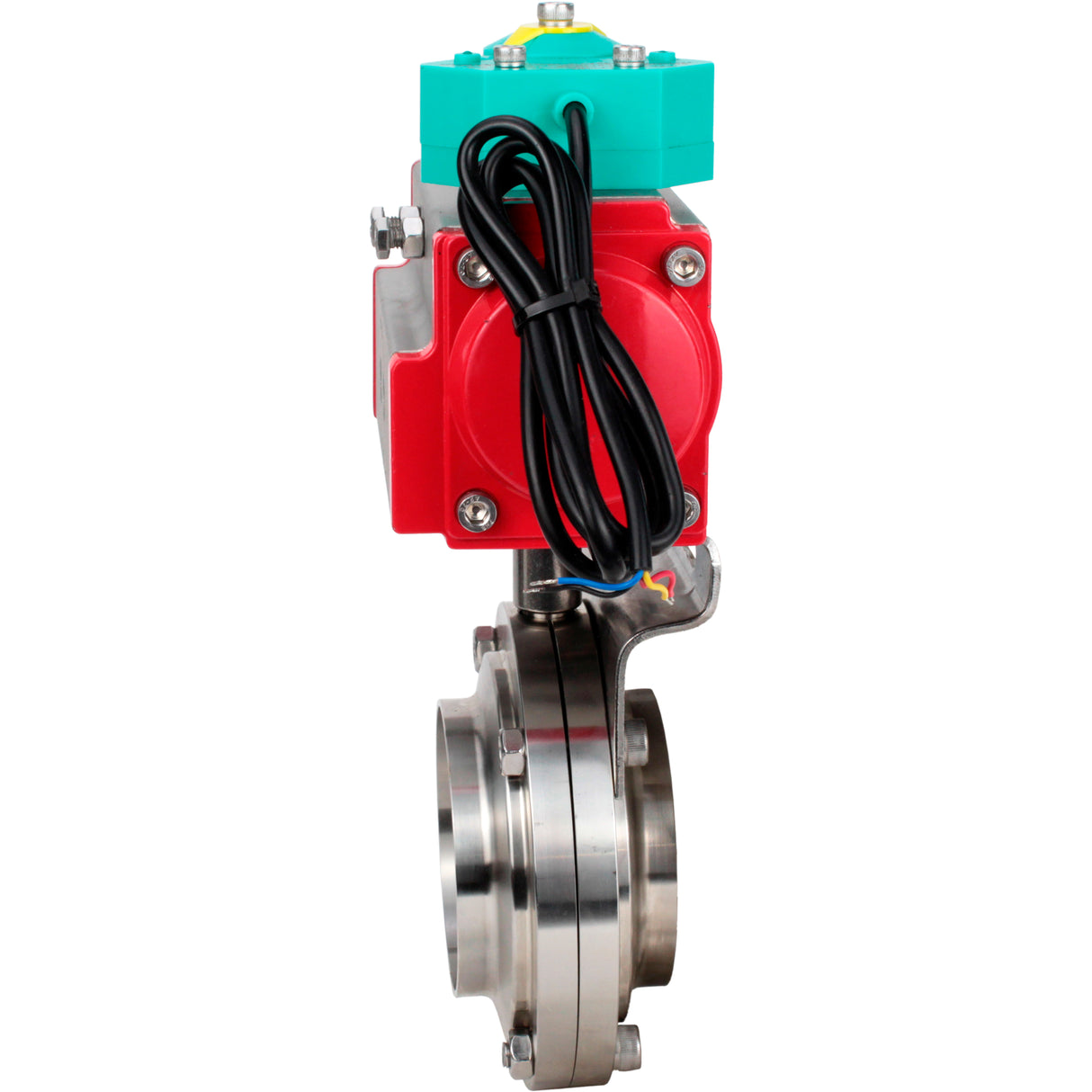 Disc rotary valves Elephant WBV3131E-2W-T-H DN15-100 10 bar threaded, food-grade stainless steel 304, seal - EPDM, with pneumatic drive PA-DA-XXX and ALS200D magnetic switch