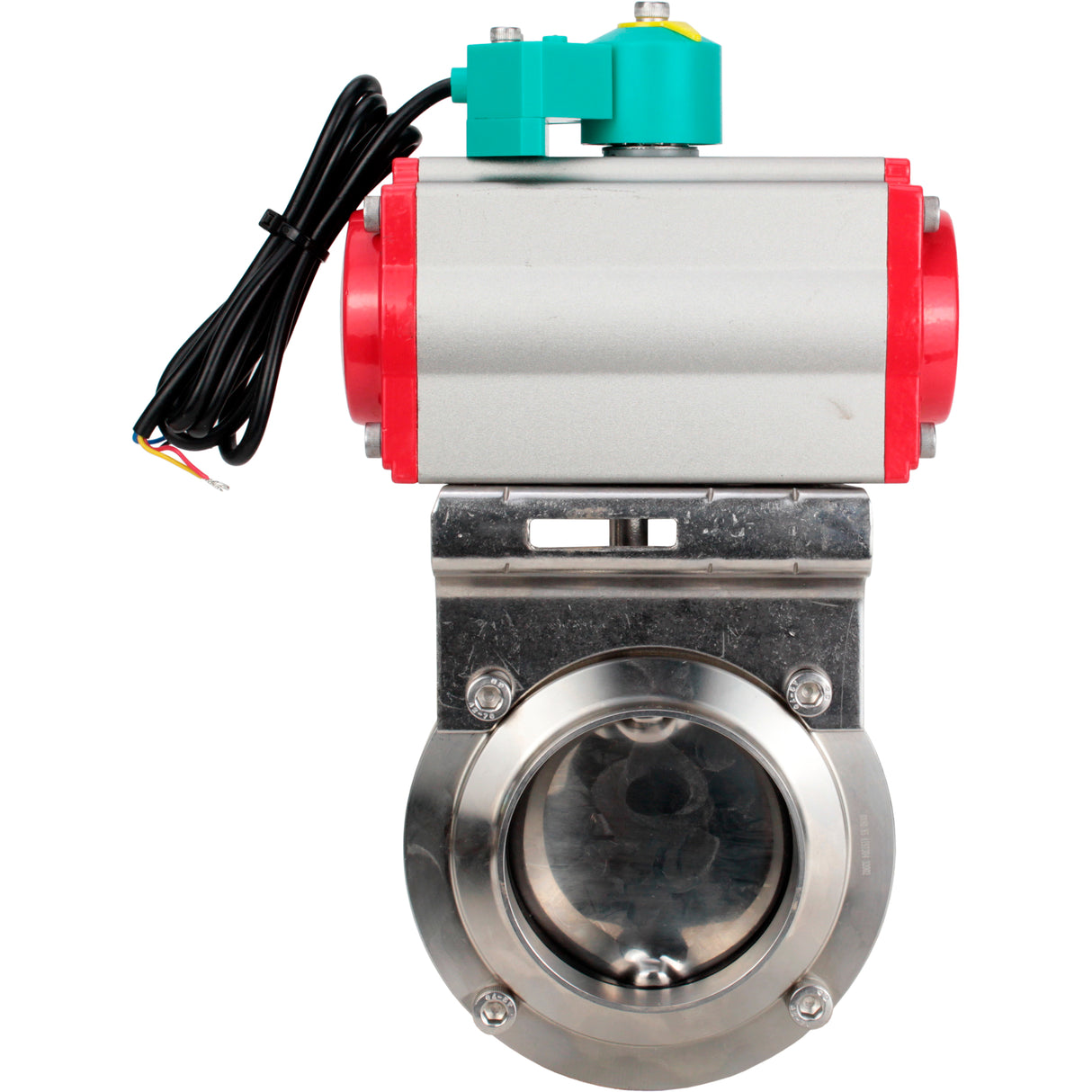 Disc rotary valves Elephant WBV3131E-2W-T-H DN15-100 10 bar threaded, food-grade stainless steel 304, seal - EPDM, with pneumatic drive PA-DA-XXX and ALS200D magnetic switch