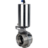 Water Butterfly valves Elephant WBV3131S-2W-T-H, body material - stainless steel AISI 304, seal - Silicon, with pneumatic actuator PA-SA-85