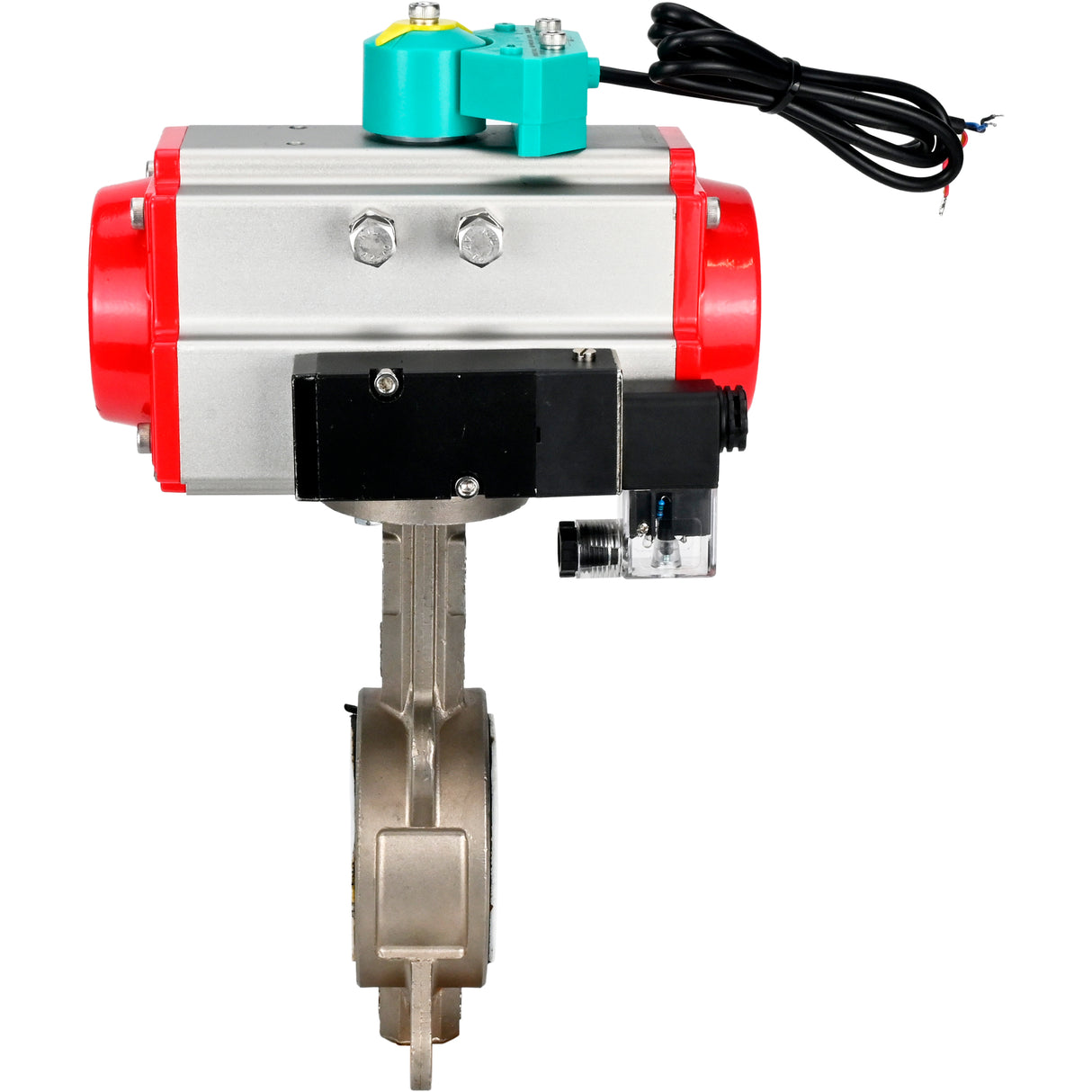 Disc rotary valves Elephant WBV3131P-2W-Fb-H DN50-250 16 bar body - 304 stainless steel, disc - 304 stainless steel, seal - PTFE, with pneumatic actuator PA-DA-XXX, pneumatic distributor 4M310-08 24V and ALS200D magnetic switch