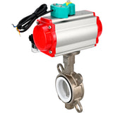Disc rotary valves Elephant WBV3131P-2W-Fb-H DN50-250 16 bar body - 304 stainless steel, disc - 304 stainless steel, seal - PTFE, with pneumatic actuator PA-DA-XXX, pneumatic distributor 4M310-08 24V and ALS200D magnetic switch