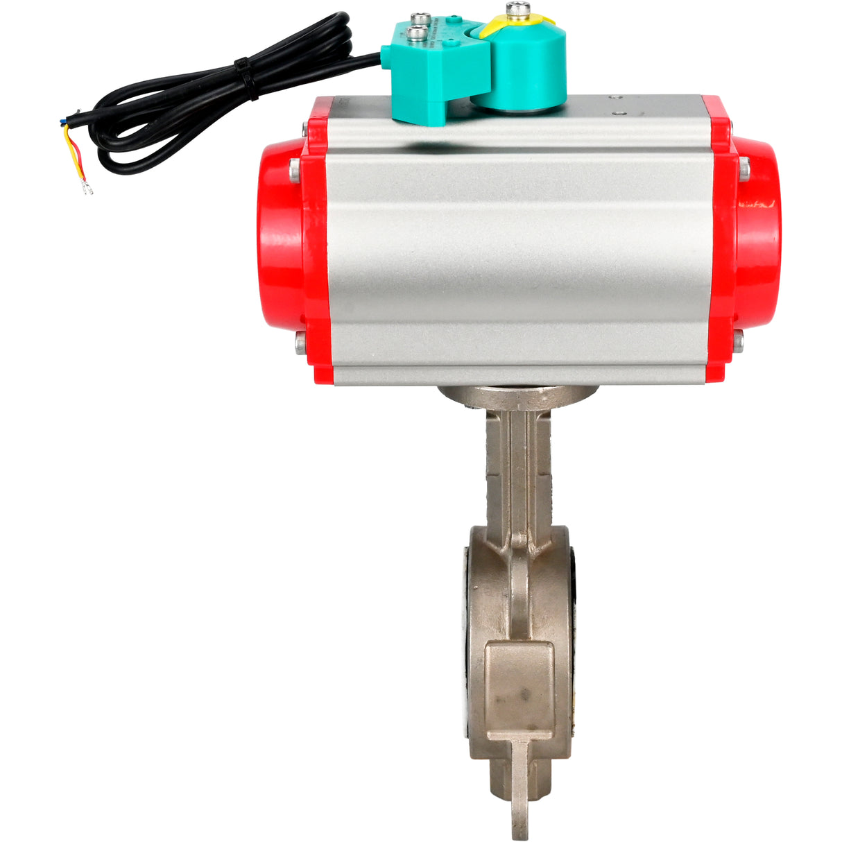 Disc rotary valves Elephant WBV3131P-2W-Fb-H DN50-250 16 bar body - 304 stainless steel, disc - 304 stainless steel, seal - PTFE, with pneumatic actuator PA-DA-XXX, pneumatic distributor 4M310-08 24V and ALS200D magnetic switch