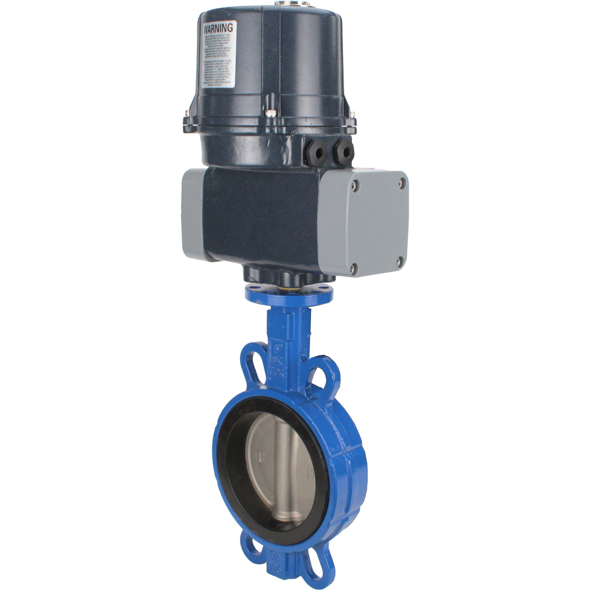 Butterfly valves Elephant WBV3432N-2W-Fb-H interflanged, body - WCB carbon steel, disc - stainless steel 316L, seal - NBR, with electric quarter turn actuator Elephant QTSA-N-EM-O0-220VAC