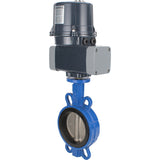 Butterfly valves Elephant WBV3432N-2W-Fb-H interflanged, body - WCB carbon steel, disc - stainless steel 316L, seal - NBR, with electric quarter turn actuator Elephant QTSA-N-EM-O0-220VAC
