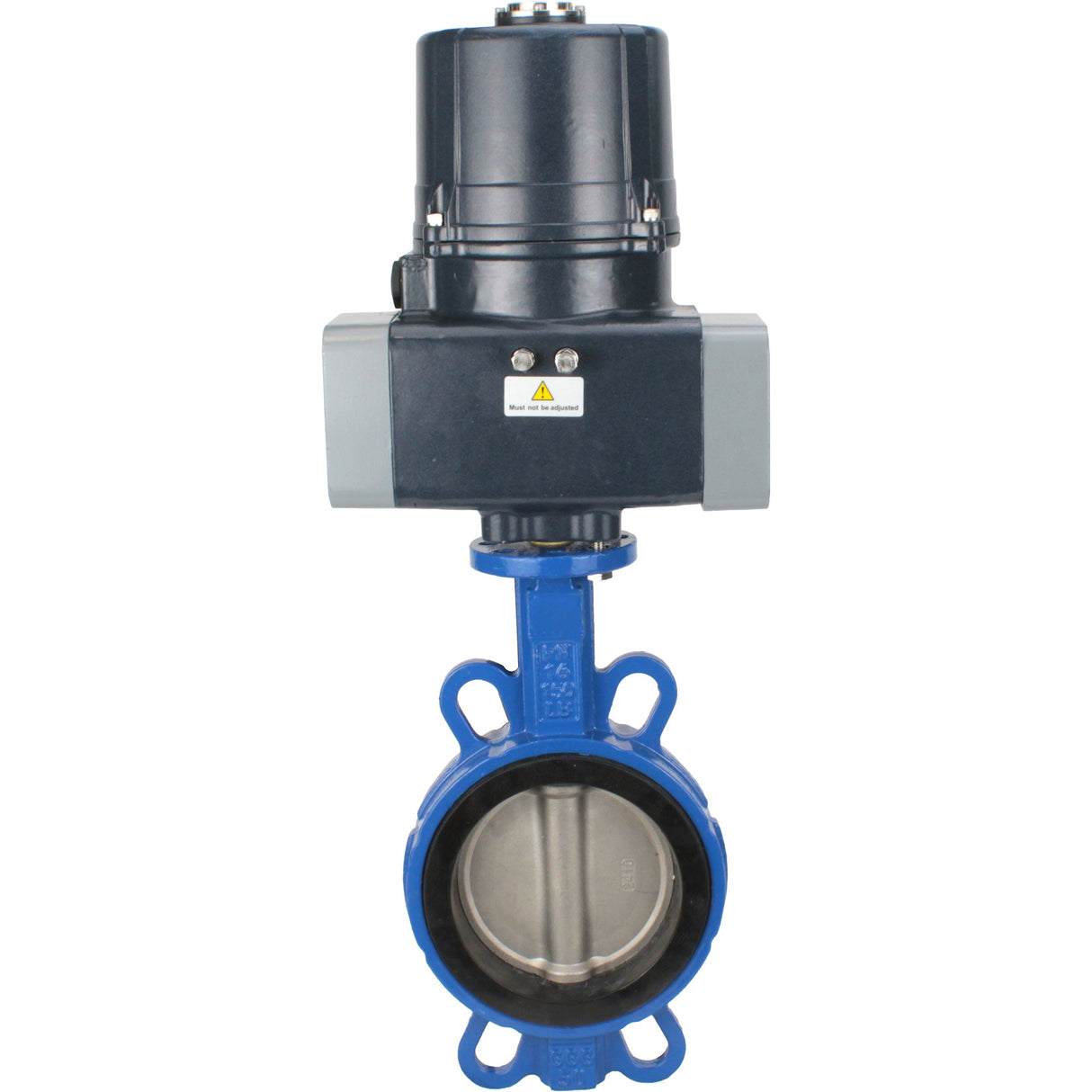 Butterfly valves Elephant WBV3432N-2W-Fb-H interflanged, body - WCB carbon steel, disc - stainless steel 316L, seal - NBR, with electric quarter turn actuator Elephant QTSA-N-EM-O0-220VAC