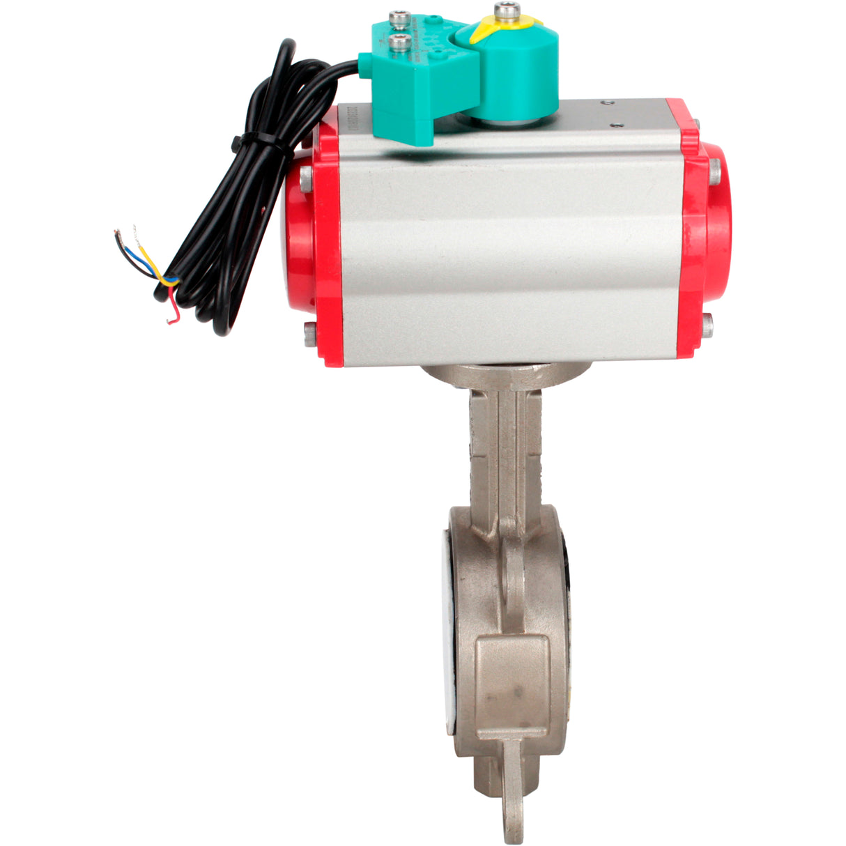 Water Butterfly Valve Elephant WBV3232P-2W-Fb-H DN40-300 16 bar case - 316L stainless steel, disc - 316L stainless steel, seal - PTFE, with pneumatic drive PA-DA-XXX and ALS200D magnetic switch