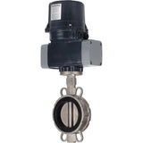 Butterfly valves Elephant WBV3232E-2W-Fb-H interflanged, body - stainless steel AISI 316L, disc - stainless steel 316L, seal - EPDM, with electric quarter turn actuator Elephant QTSA-N-EM-O0-220VAC