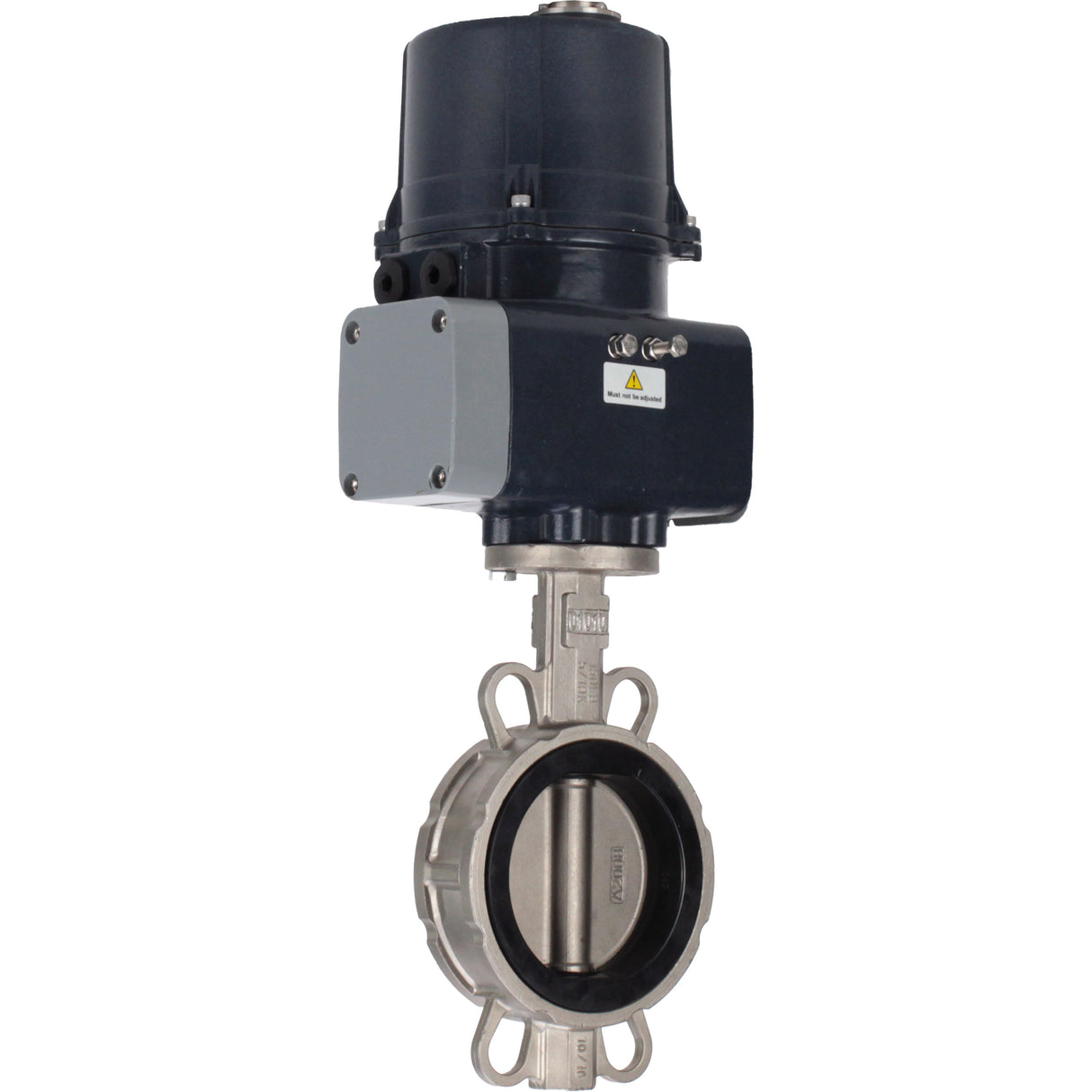 Butterfly valves Elephant WBV3232E-2W-Fb-H interflanged, body - stainless steel AISI 316L, disc - stainless steel 316L, seal - EPDM, with electric quarter turn actuator Elephant QTSA-N-EM-O0-220VAC