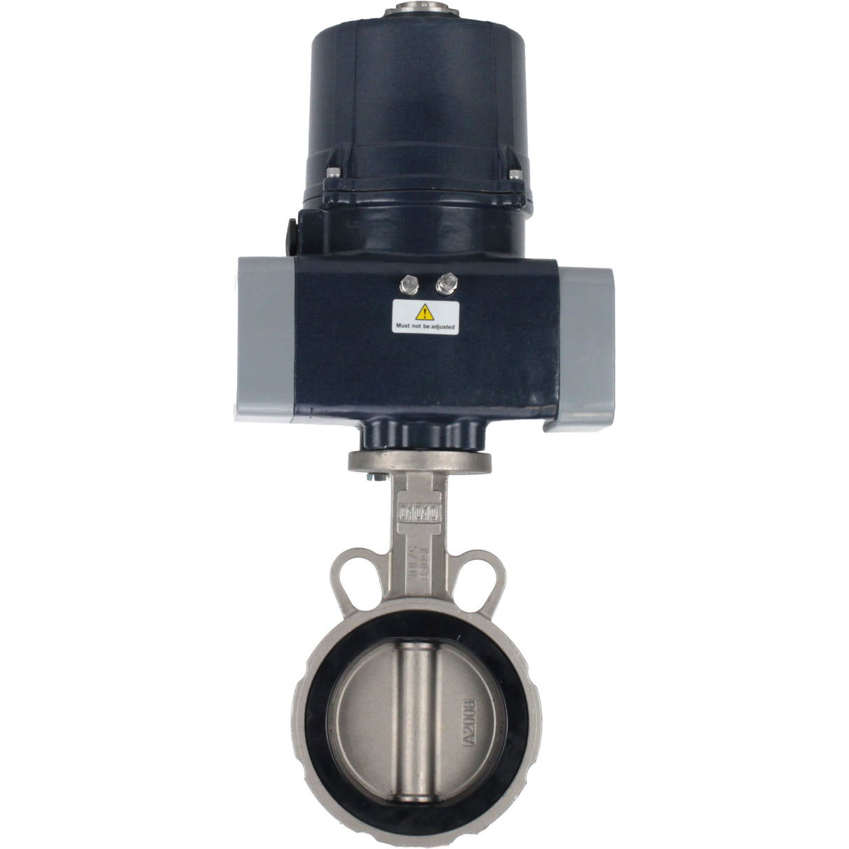 Butterfly valves Elephant WBV3232E-2W-Fb-H interflanged, body - stainless steel AISI 316L, disc - stainless steel 316L, seal - EPDM, with electric quarter turn actuator Elephant QTSA-N-EM-O0-220VAC