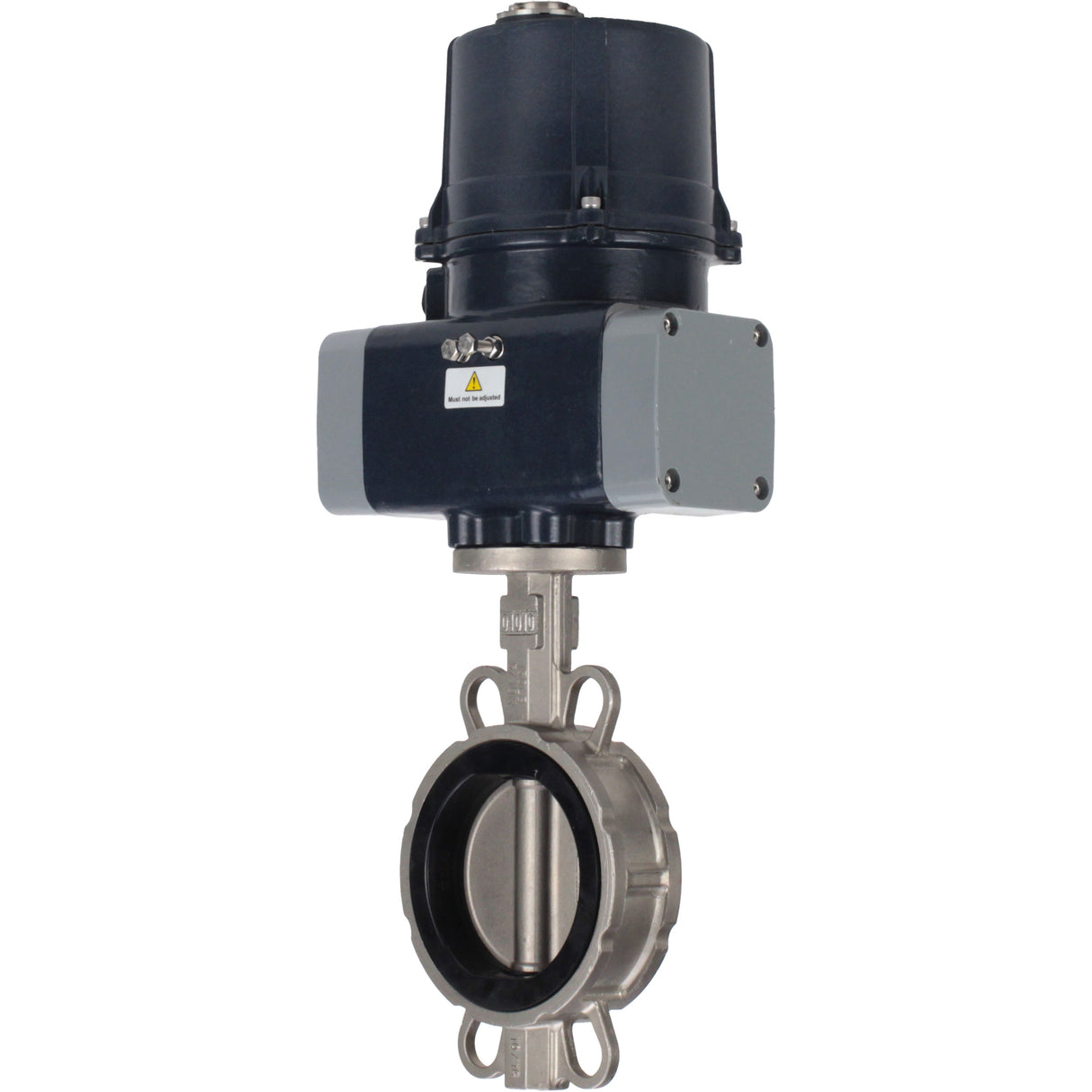 Butterfly valves Elephant WBV3232E-2W-Fb-H interflanged, body - stainless steel AISI 316L, disc - stainless steel 316L, seal - EPDM, with electric quarter turn actuator Elephant QTSA-N-EM-O0-220VAC