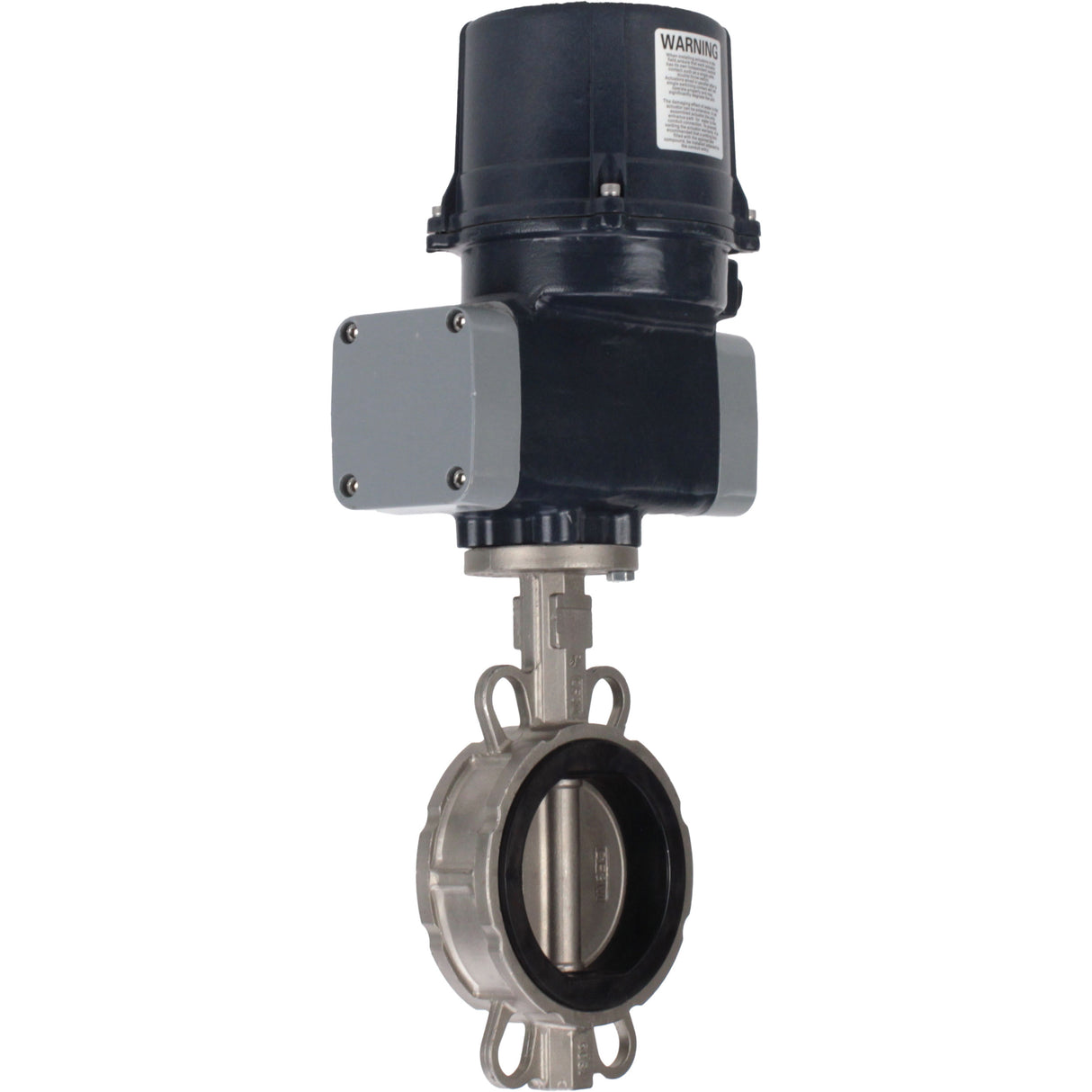 Butterfly valves Elephant WBV3232E-2W-Fb-H interflanged, body - stainless steel AISI 316L, disc - stainless steel 316L, seal - EPDM, with electric quarter turn actuator Elephant QTSA-N-EM-O0-220VAC