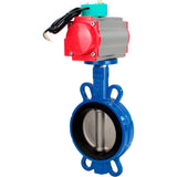 Water Butterfly Valve Elephant WBV3432V-2W-Fb-H DN50-300 16 bar case - 316L stainless steel, disc - 316L stainless steel, seal - Viton, with pneumatic drive PA-DA-XXX and ALS200D magnetic switch