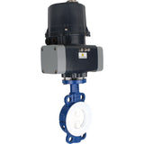 Butterfly valves Elephant WBV3434Pf-2W-Fb-H lined interflanged, body - carbon steel WCB, disc - carbon steel WCB, seal - PTFE, with electric quarter turn actuator Elephant QTSA-N-EM-O0-220VAC