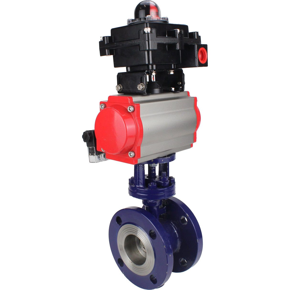 Vanne papillon d'eau Elephant WBV3EX-3432M-1W-F-ISO, matériau du corps - Acier au carbone, matériau du disque - Acier inoxydable AISI 316, joint - Métal, actionneur pneumatique PA-SA avec ressorts de rappel, 4M310-08 24V, BKV APL-410N EX