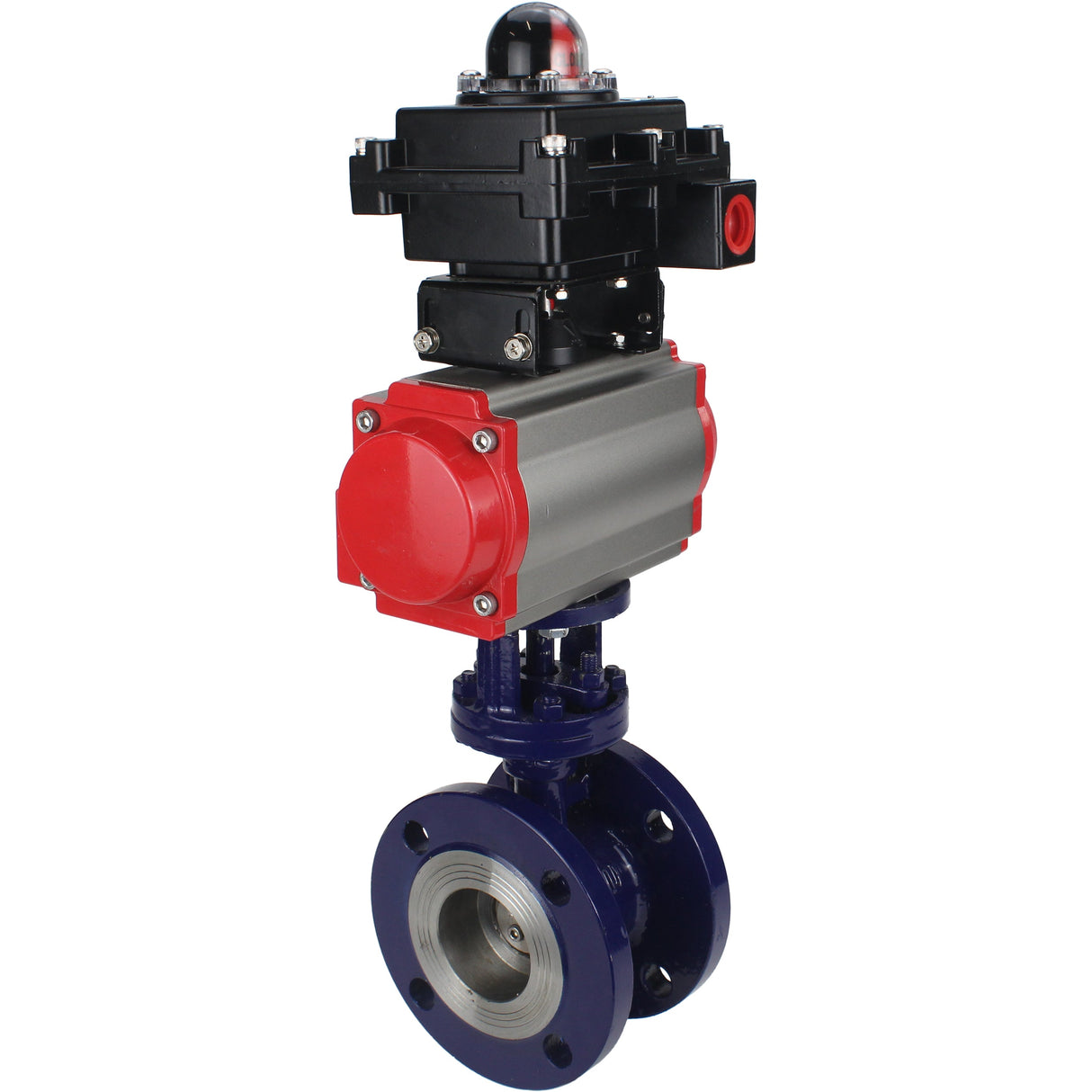 Vanne papillon d'eau Elephant WBV3EX-3431M-1W-F-ISO, matériau du corps - Acier au carbone, matériau du disque - Acier inoxydable AISI 304, joint - Métal, actionneur pneumatique PA-SA avec ressorts de rappel, , BKV APL-410N EX