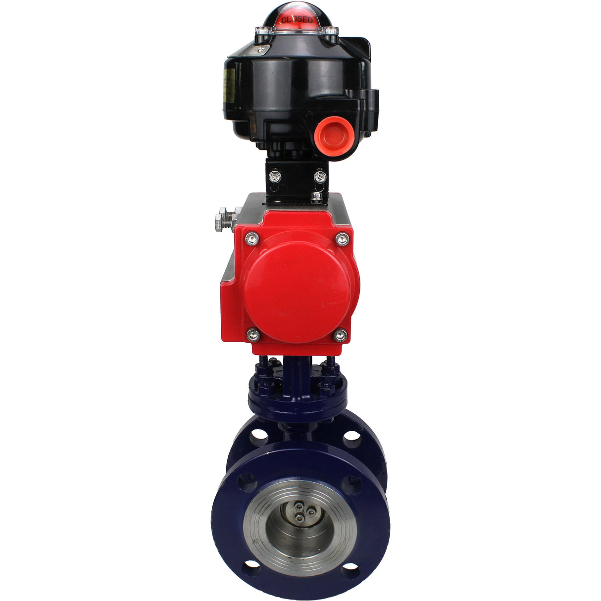Vanne papillon d'eau Elephant WBV3EX-3432M-1W-F-ISO, matériau du corps - Acier au carbone, matériau du disque - Acier inoxydable AISI 316, joint - Métal, actionneur pneumatique PA-SA avec ressorts de rappel, , BKV APL-510N EX