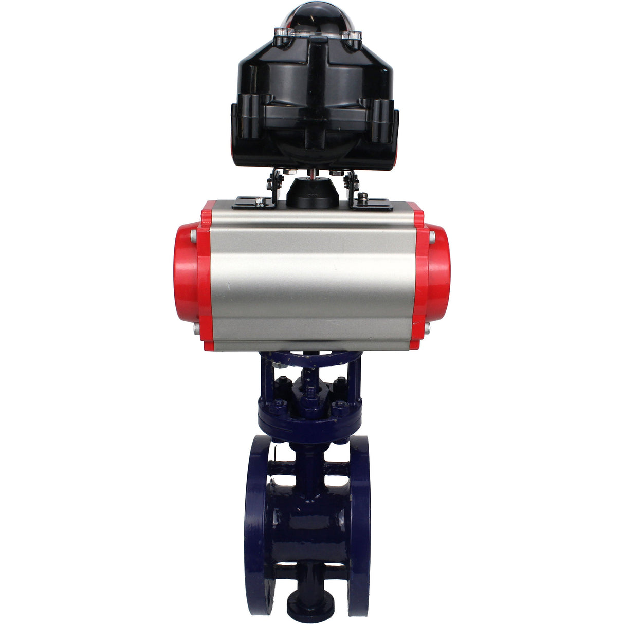 Vanne papillon d'eau Elephant WBV3EX-3432M-1W-F-ISO, matériau du corps - Acier au carbone, matériau du disque - Acier inoxydable AISI 316, joint - Métal, actionneur pneumatique PA-SA avec ressorts de rappel, , BKV APL-510N EX