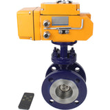 Vanne papillon d'eau Elephant WBV3EX-3431M-1W-F-ISO, matériau du corps - Acier au carbone, matériau du disque - Acier inoxydable AISI 304, joint - Métal, actionneur électrique QT-N-хEM-O1 380V