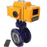 Vanne papillon d'eau Elephant WBV3EX-3431M-1W-F-ISO, matériau du corps - Acier au carbone, matériau du disque - Acier inoxydable AISI 304, joint - Métal, actionneur électrique QT-N-хEM-O1 380V
