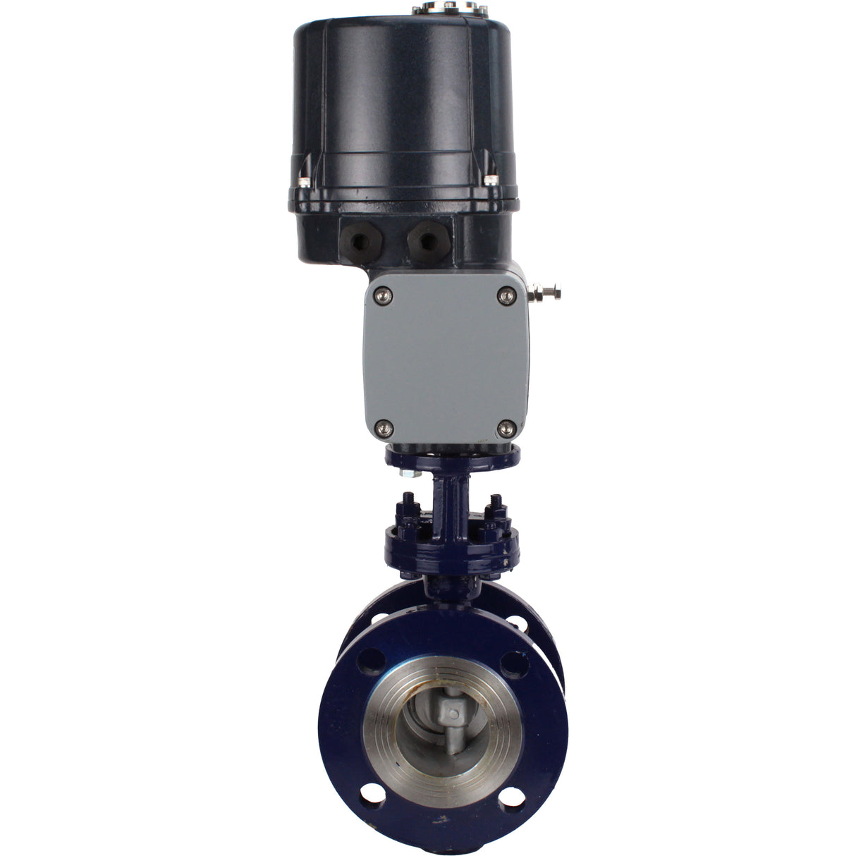 Butterfly valves with triple eccentricity Elephant WBV3EX-3432M-1W-F-ISO flanged, body - carbon steel WCB, disc - stainless steel 316, seal - METAL, with electric quarter turn actuator Elephant QTSA-N-EM-O0-220VAC