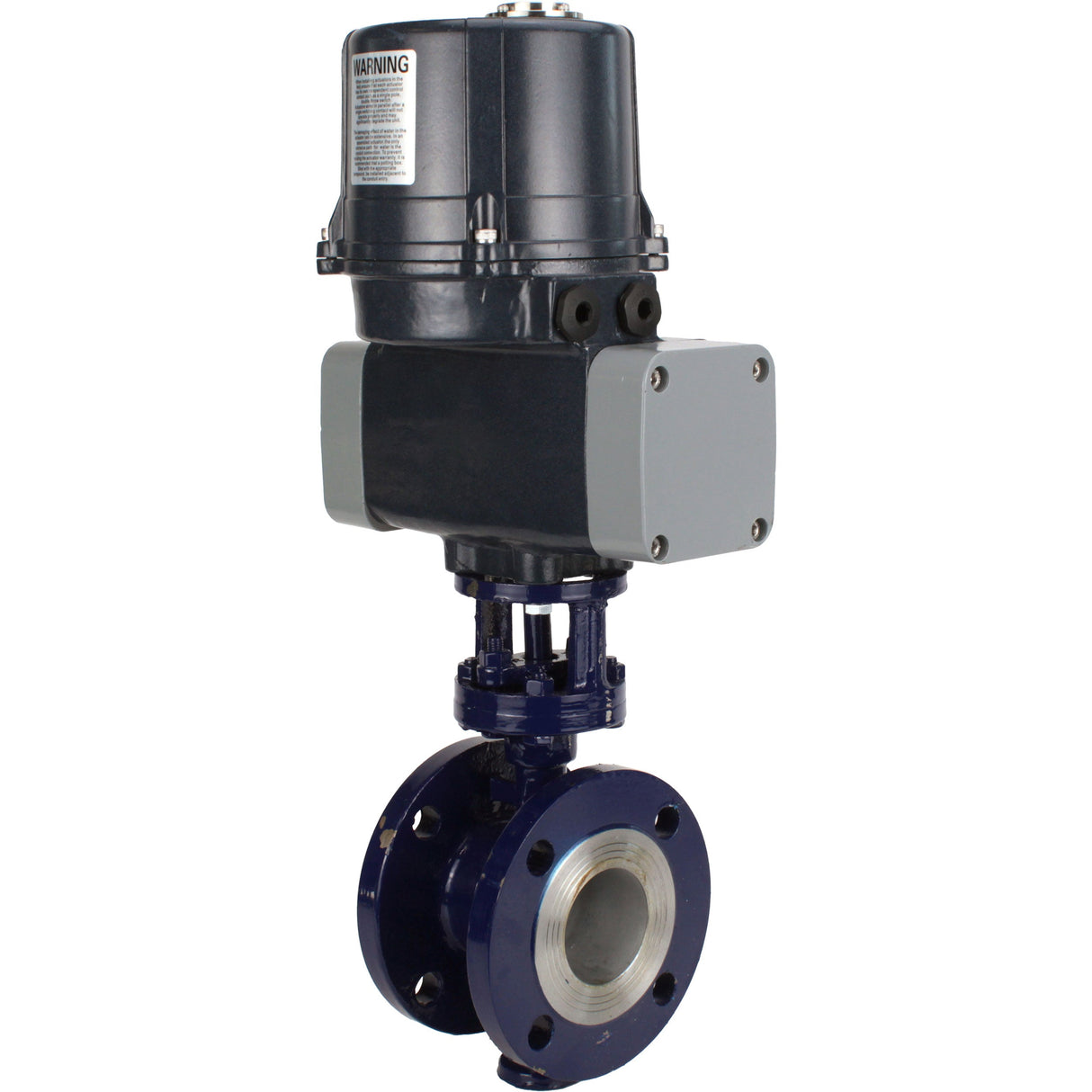 Butterfly valves with triple eccentricity Elephant WBV3EX-3432M-1W-F-ISO flanged, body - carbon steel WCB, disc - stainless steel 316, seal - METAL, with electric quarter turn actuator Elephant QTSA-N-EM-O0-220VAC