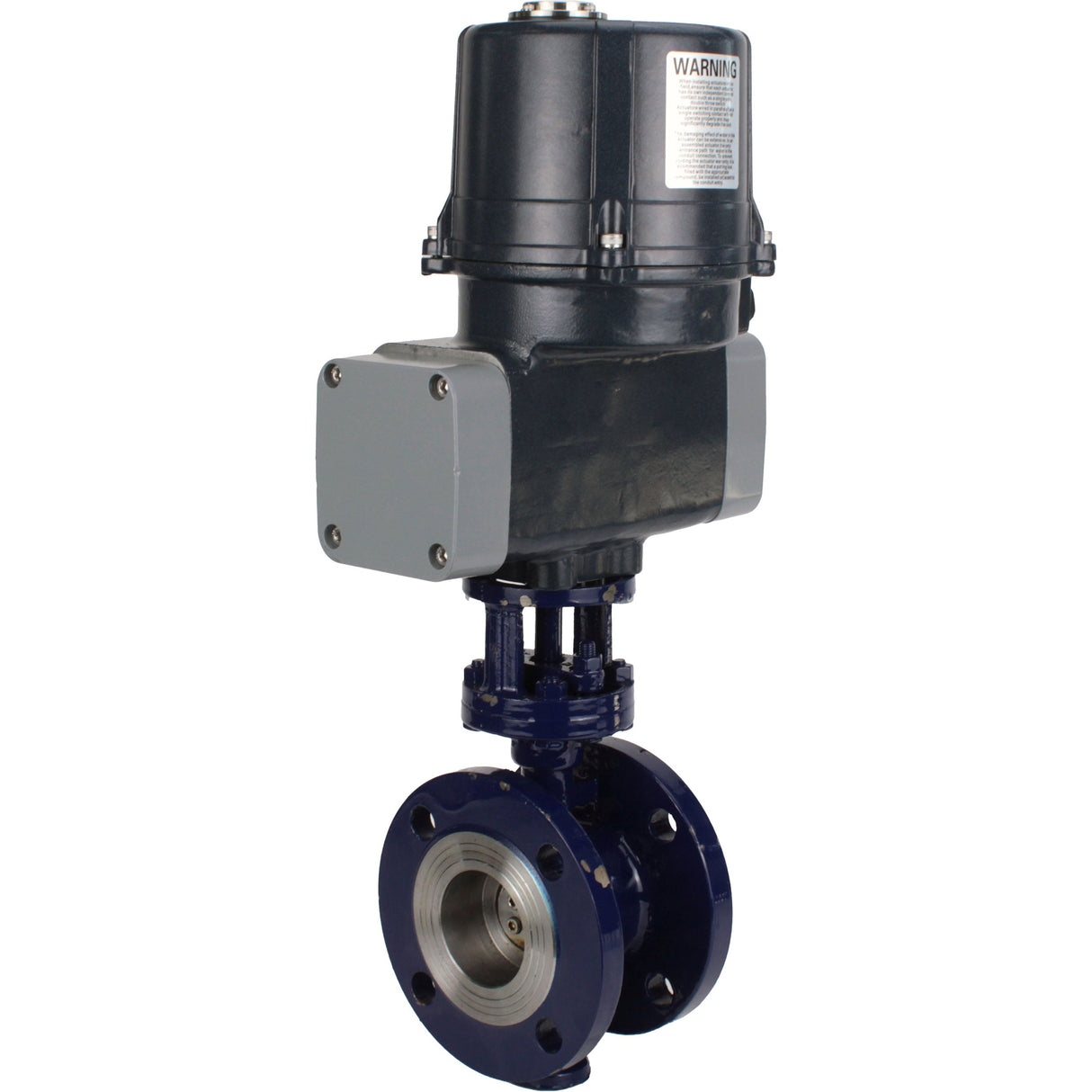 Butterfly valves with triple eccentricity Elephant WBV3EX-3432M-1W-F-ISO flanged, body - carbon steel WCB, disc - stainless steel 316, seal - METAL, with electric quarter turn actuator Elephant QTSA-N-EM-O0-220VAC