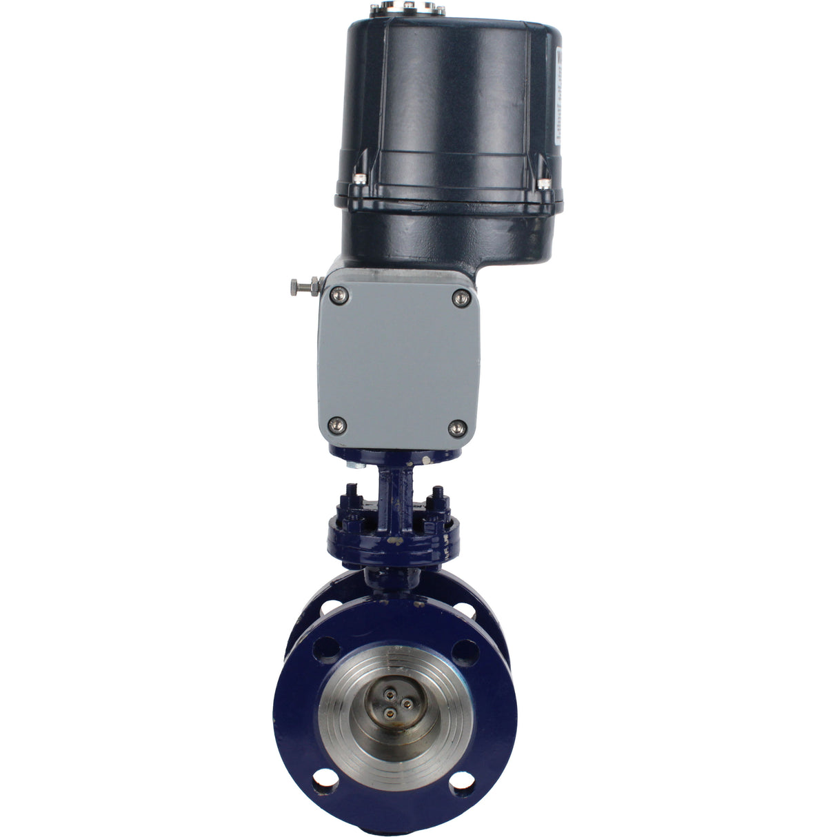 Butterfly valves with triple eccentricity Elephant WBV3EX-3432M-1W-F-ISO flanged, body - carbon steel WCB, disc - stainless steel 316, seal - METAL, with electric quarter turn actuator Elephant QTSA-N-EM-O0-220VAC