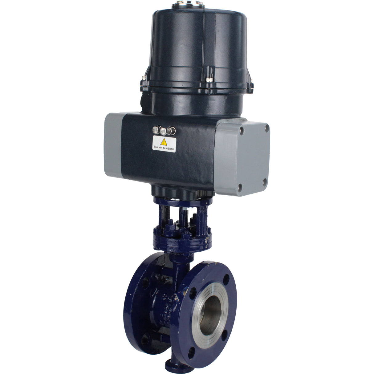 Butterfly valves with triple eccentricity Elephant WBV3EX-3432M-1W-F-ISO flanged, body - carbon steel WCB, disc - stainless steel 316, seal - METAL, with electric quarter turn actuator Elephant QTSA-N-EM-O0-220VAC