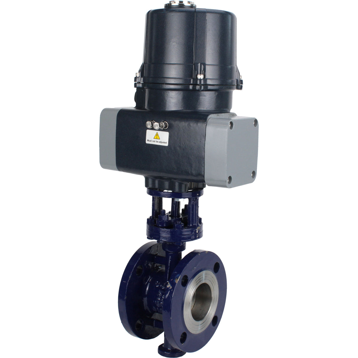 Butterfly valves with triple eccentricity Elephant WBV3EX-3432M-1W-F-ISO flanged, body - carbon steel WCB, disc - stainless steel 316, seal - METAL, with electric quarter turn actuator Elephant QTSA-N-EM-O0-220VAC