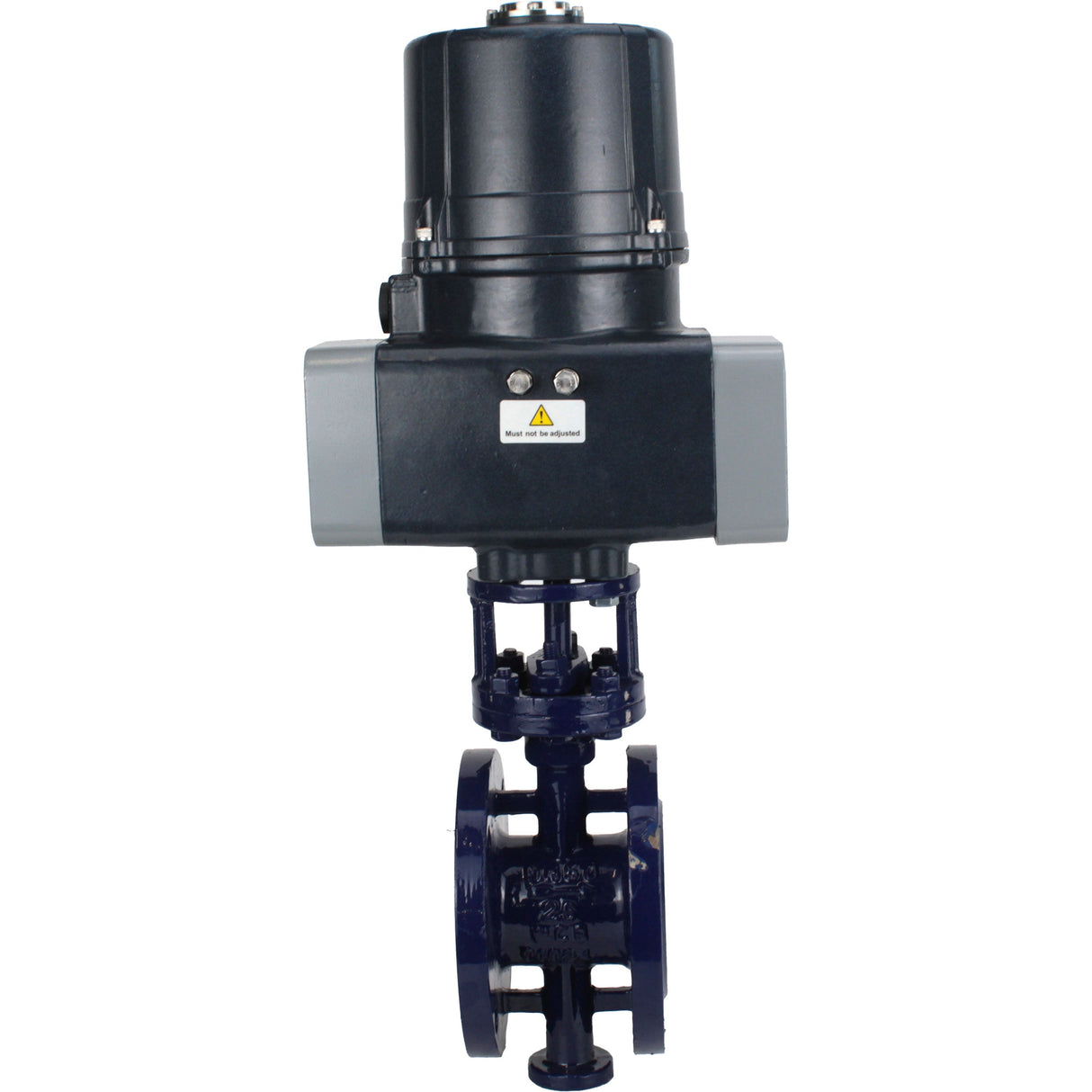 Butterfly valves with triple eccentricity Elephant WBV3EX-3432M-1W-F-ISO flanged, body - carbon steel WCB, disc - stainless steel 316, seal - METAL, with electric quarter turn actuator Elephant QTSA-N-EM-O0-220VAC