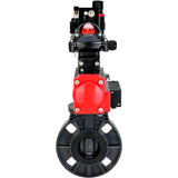 Butterfly valves Elephant WBV4242E-2W-Fb-ISO, body material - UPVC, disc material - UPVC, seal - EPDM, with pneumatic actuator double action PA-DA, pneumatic distributor 4M310-08 24V, LSU APL-210N and ATU AFC2000