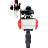 Butterfly valves Elephant WBV4242E-2W-Fb-ISO, body material - UPVC, disc material - UPVC, seal - EPDM, with pneumatic actuator double action PA-DA, pneumatic distributor 4M310-08 24V, LSU APL-210N and ATU AFC2000