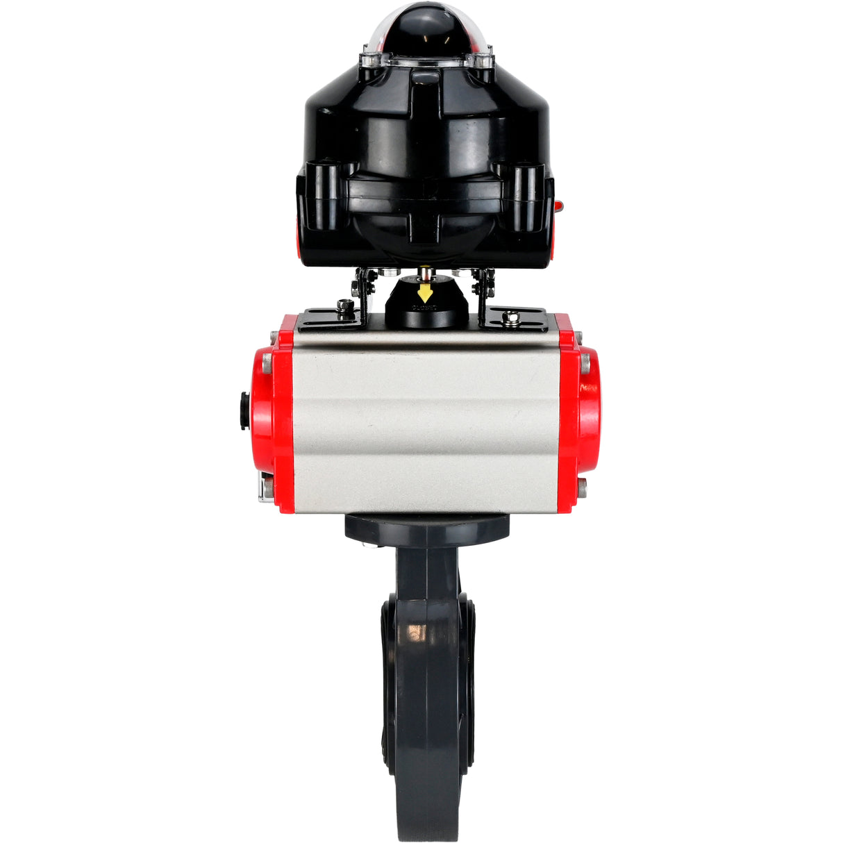 Butterfly valves Elephant WBV4242E-2W-Fb-ISO, body material - UPVC, disc material - UPVC, seal - EPDM, with pneumatic actuator double action PA-DA, pneumatic distributor 4M310-08 24V and LSU APL-510N EX